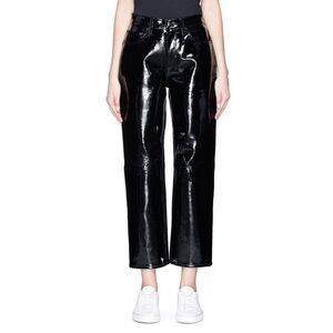 Rag & Bone Glossy Black Patent‎ Leather Pants Quiet Luxury Avant Garde Night Out